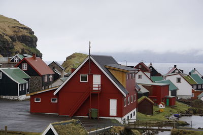 Residential buildings in town