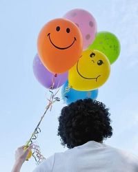 Low angle view of balloons