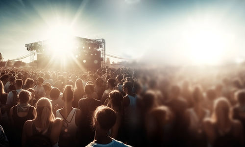 Crowd at music concert