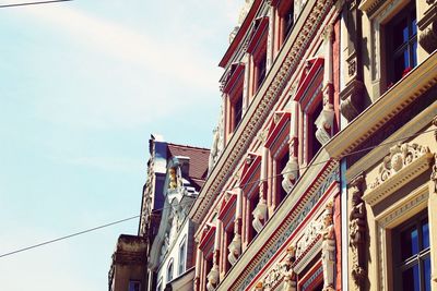 Low angle view of buildings against sky