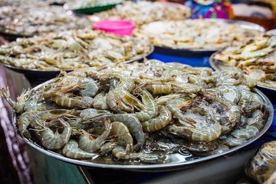 Close-up of fish for sale in market