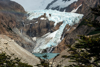 Scenic view of frozen lake