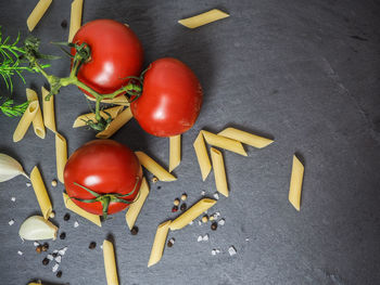 Ingredients for pasta preparation