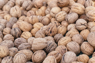 Full frame shot of walnuts 