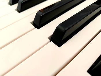 Close-up of piano keys