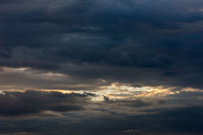 Low angle view of storm clouds in sky