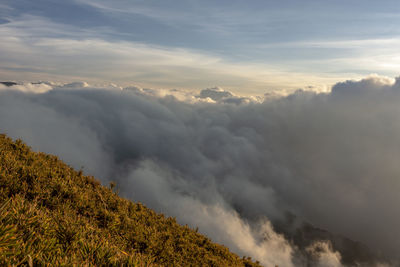 Low angle view of mountain against sky