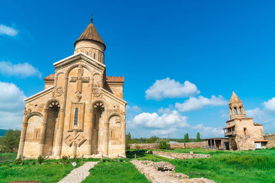 View of cathedral against blue sky