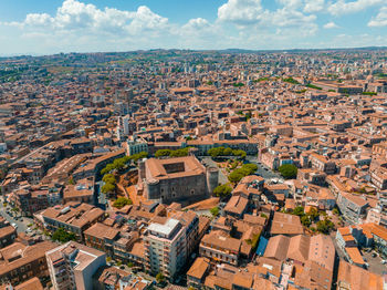 High angle view of cityscape