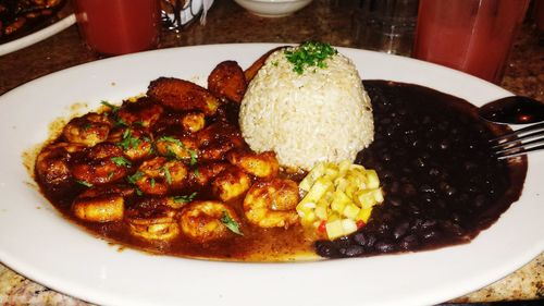 Close-up of served food