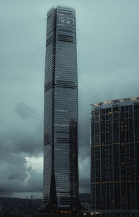 Low angle view of modern building against sky