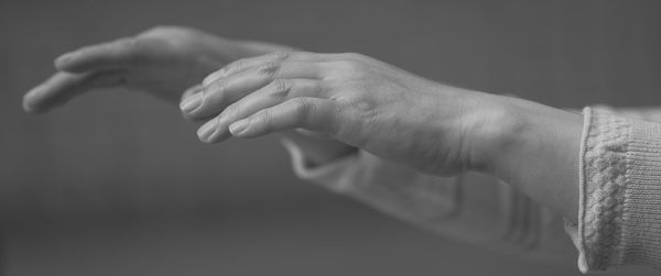 Close-up of hands on finger