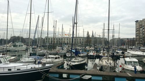 Boats in harbor