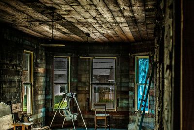 Interior of abandoned building