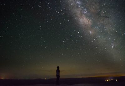 Scenic view of star field against star field at night
