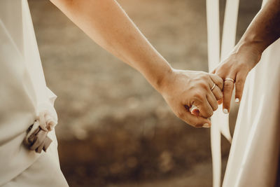 Bride and bride. marriage in pride