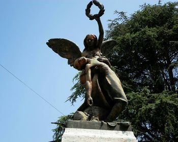 Low angle view of statue