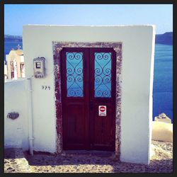 View of closed door