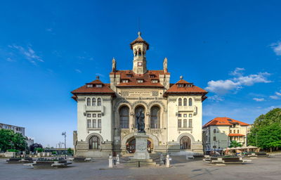 Building against blue sky