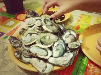 Close-up of hand holding food