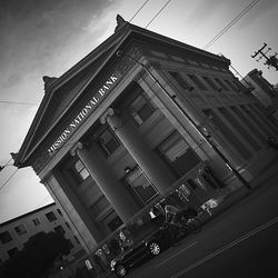 Low angle view of building against sky