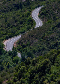 Road to the monastery montserrat in the province of barcelona