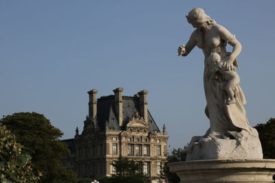 Low angle view of statue
