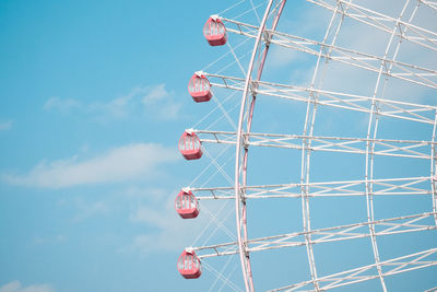 Low angle view of ferris wheel against sky