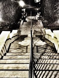 Low angle view of illuminated lights at night