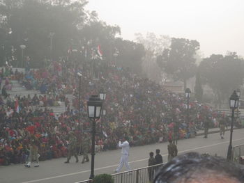 People at park against sky