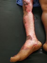 Low section of man legs
