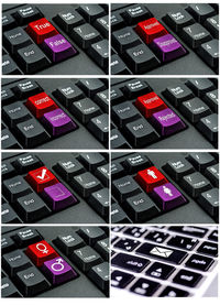 Detail shot of computer keyboard