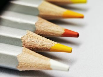 Close-up of colored pencils