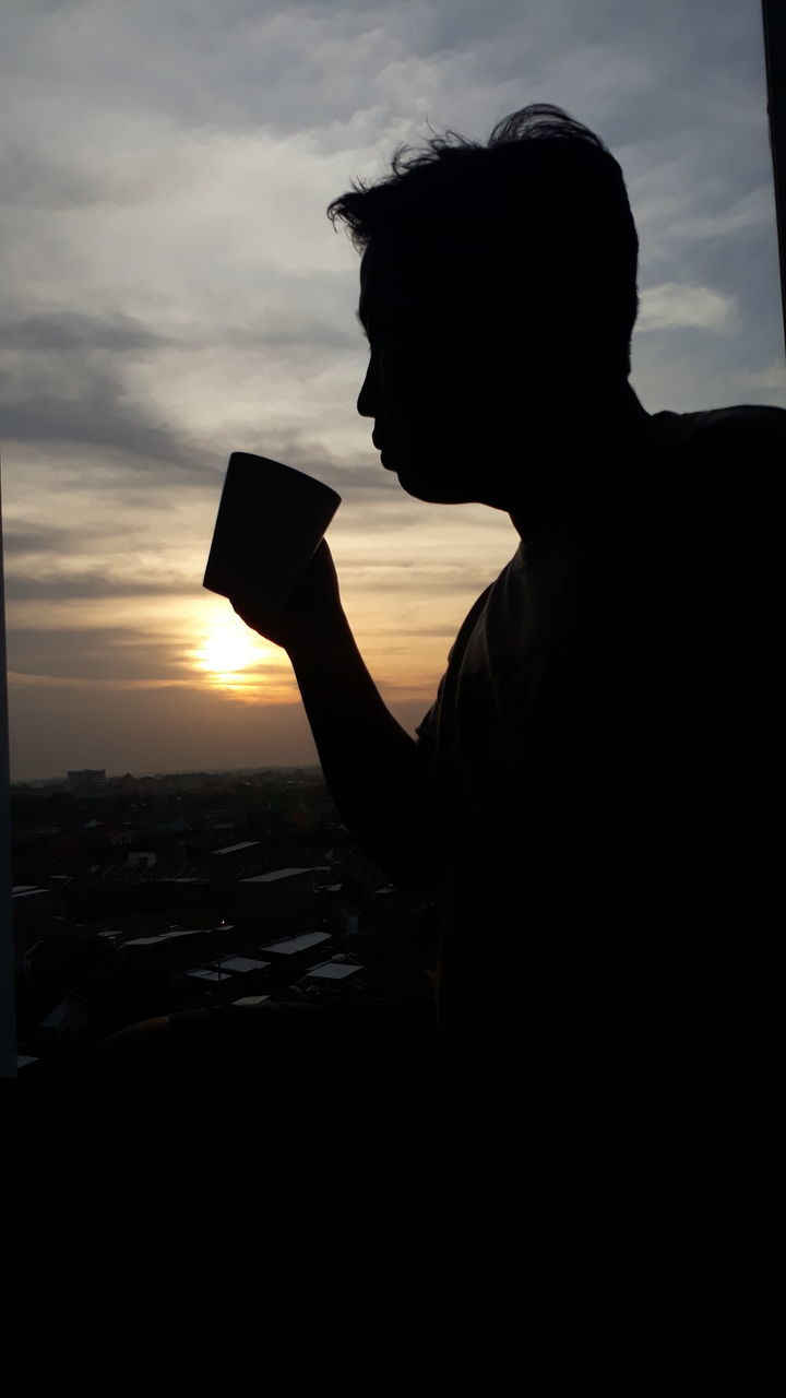 darkness, light, black, silhouette, one person, white, shadow, sky, indoors, nature, backlighting, cloud, adult, dark, reflection