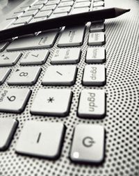 Full frame shot of computer keyboard