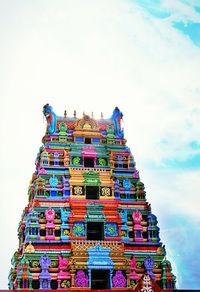 High section of temple against sky