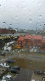 Rain drops on glass