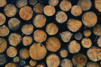 Full frame shot of logs