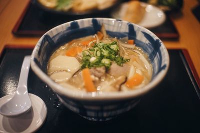 Close-up of served food