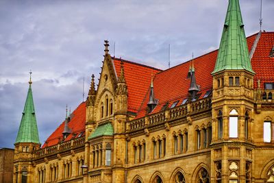 Low angle view of historic building against sky