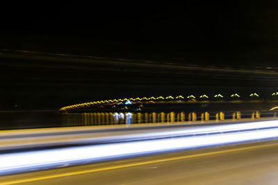 Light trails at night