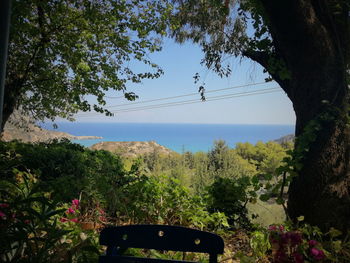 View of calm blue sea against the sky