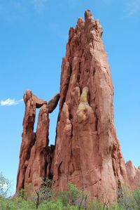 Low angle view of trees against clear blue sky