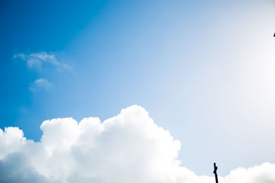 Low angle view of cloudy sky