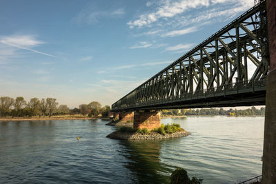 Bridge over river against sky