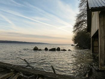 Calm sea against sky