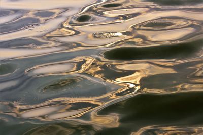 High angle view of rippled water