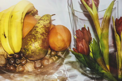 Close-up of fruits on table