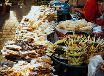 Traditional indonesian market stall