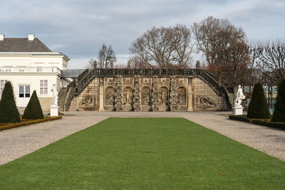 View of historic building against cloudy sky